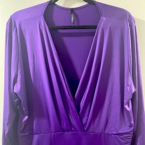 Plus Size Purple Bodycon with Side Ruching Size 3X